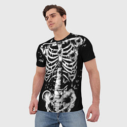 Футболка мужская Floral Skeleton, цвет: 3D-принт — фото 2