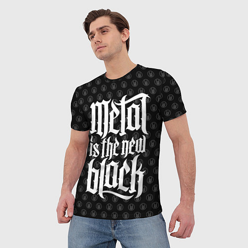 Мужская футболка Metal is the new Black / 3D-принт – фото 3