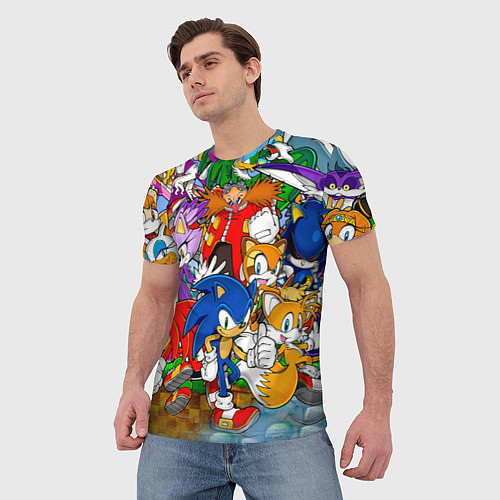 Мужская футболка Sonic Stories / 3D-принт – фото 3