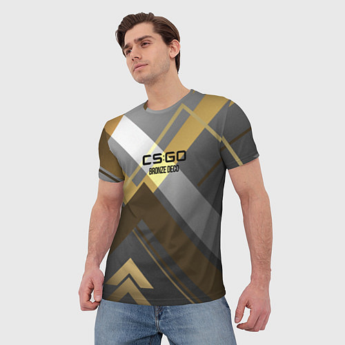 Мужская футболка Cs:go - Bronze Deco Бронзовая декорация 2022 / 3D-принт – фото 3