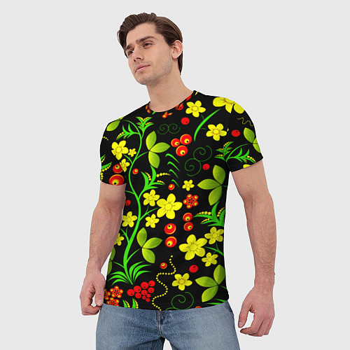 Мужская футболка Natural flowers / 3D-принт – фото 3