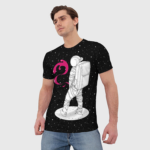 Мужская футболка Космическая струя / 3D-принт – фото 3