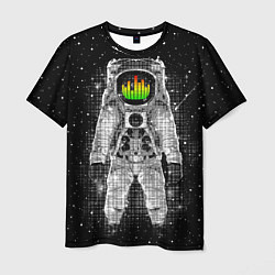 Футболка мужская Музыкальный космонавт цвета 3D-принт — фото 1