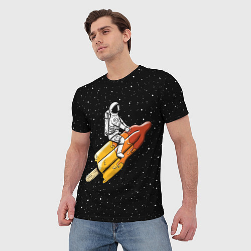 Мужская футболка Сладкая ракета / 3D-принт – фото 3