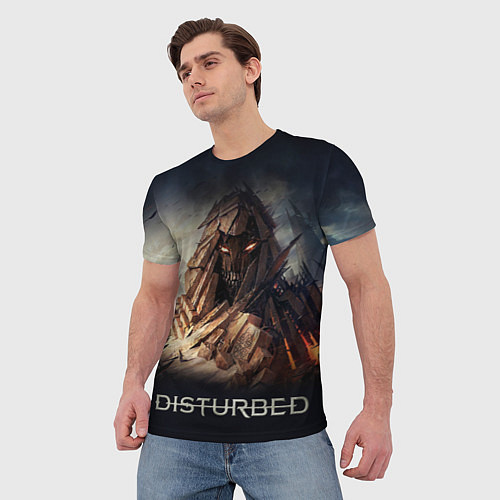 Мужская футболка Disturbed: Skull Mountain / 3D-принт – фото 3