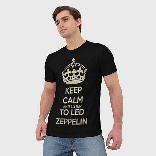 Мужская футболка Keep Calm & Led Zeppelin / 3D-принт – фото 3