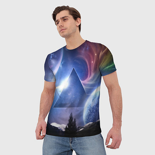 Мужская футболка Pink Floyd: Space / 3D-принт – фото 3