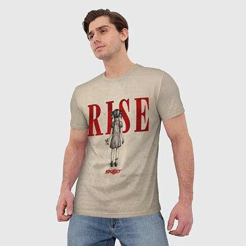 Мужская футболка Skillet: Rise / 3D-принт – фото 3