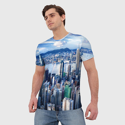 Мужская футболка Гонконг - Китай / 3D-принт – фото 3