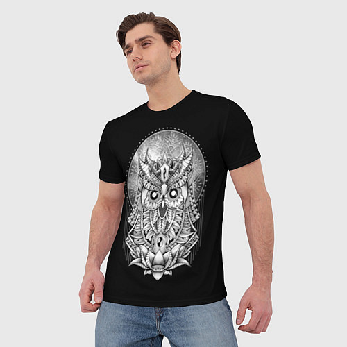 Мужская футболка Королевская сова / 3D-принт – фото 3