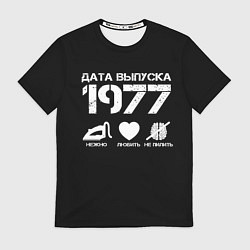 Футболка мужская Дата выпуска 1977, цвет: 3D-принт