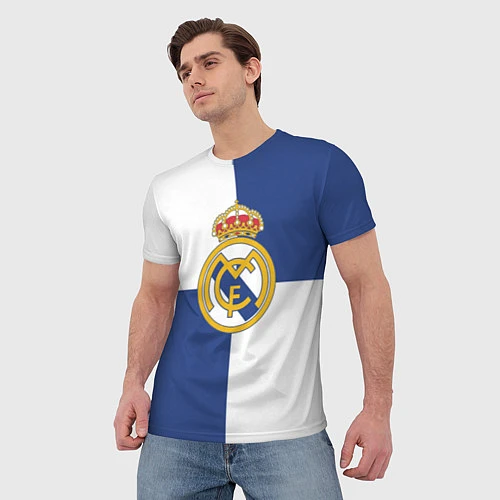 Мужская футболка Real Madrid: Blue style / 3D-принт – фото 3