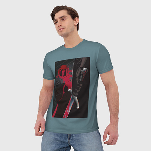 Мужская футболка Blooded Sword / 3D-принт – фото 3