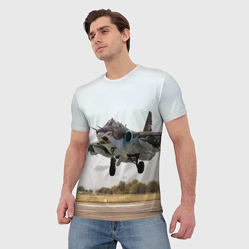 Мужская футболка Истребитель / 3D-принт – фото 3