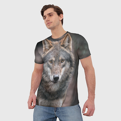 Мужская футболка Волк - санитар леса / 3D-принт – фото 3