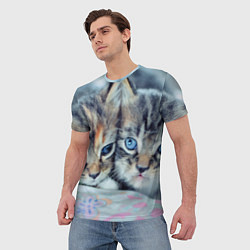 Футболка мужская Котята, цвет: 3D-принт — фото 2