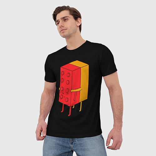 Мужская футболка Влюбленное лего / 3D-принт – фото 3