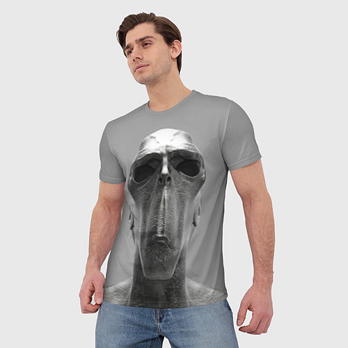 Мужская футболка Гуманоид / 3D-принт – фото 3