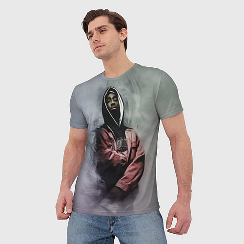 Мужская футболка Shakur Rap / 3D-принт – фото 3