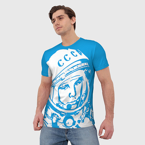 Мужская футболка Гагарин: CCCP / 3D-принт – фото 3