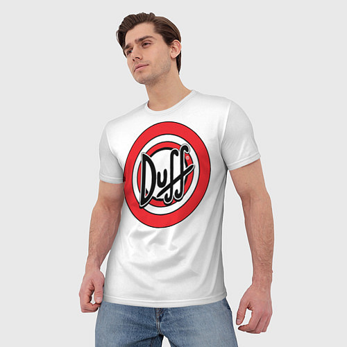Мужская футболка Пиво Дафф / 3D-принт – фото 3