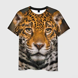 Футболка мужская Взгляд ягуара, цвет: 3D-принт