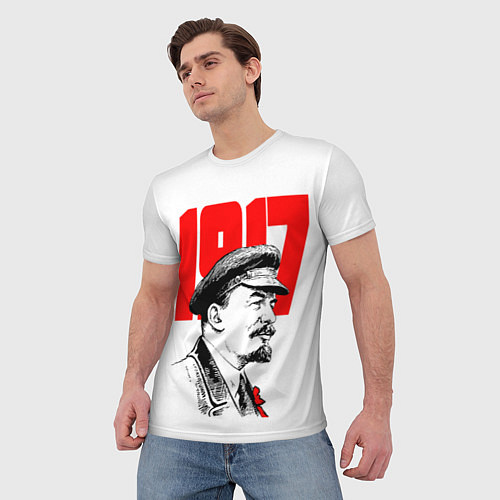 Мужская футболка Ленин 1917 / 3D-принт – фото 3