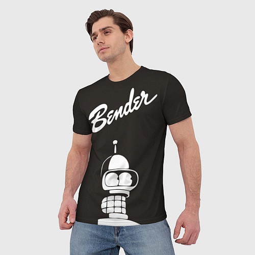 Мужская футболка Bender Retro / 3D-принт – фото 3