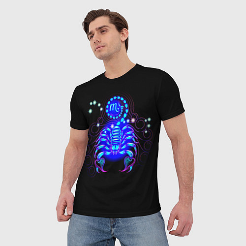 Мужская футболка Космический Скорпион / 3D-принт – фото 3