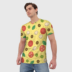 Футболка мужская Pizza, цвет: 3D-принт — фото 2