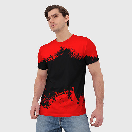 Мужская футболка Red Spray / 3D-принт – фото 3