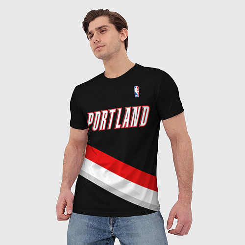 Мужская футболка Portland Trail Blazers / 3D-принт – фото 3