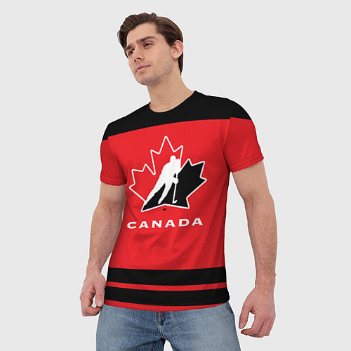 Мужская футболка Canada Team / 3D-принт – фото 3