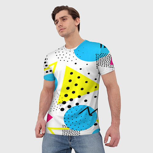 Мужская футболка Стильная геометрия / 3D-принт – фото 3