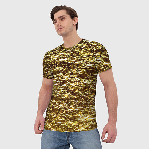 Мужская футболка Золотой / 3D-принт – фото 3