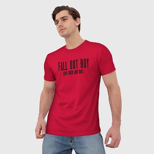 Мужская футболка Fall out boy: Save Rock / 3D-принт – фото 3