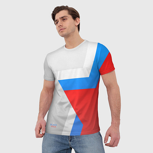 Мужская футболка Звезда России / 3D-принт – фото 3