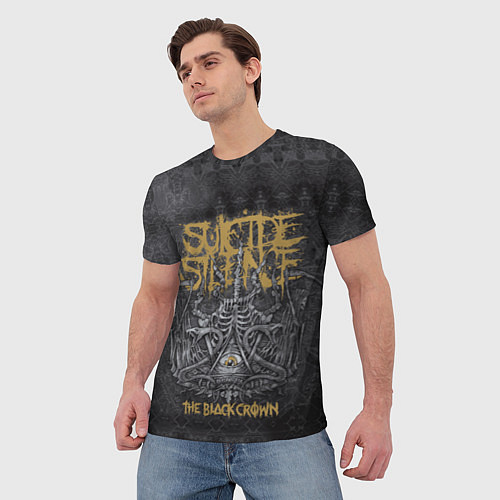Мужская футболка Suicide Silence: The Black Crown / 3D-принт – фото 3