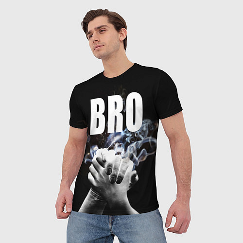 Мужская футболка BRO / 3D-принт – фото 3