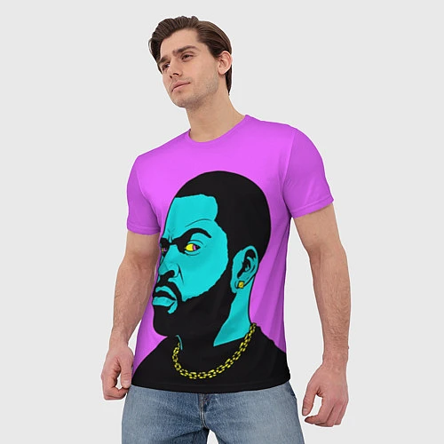 Мужская футболка Ice Cube: Neon colour / 3D-принт – фото 3
