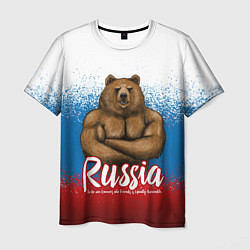 Футболка мужская Russian Bear, цвет: 3D-принт