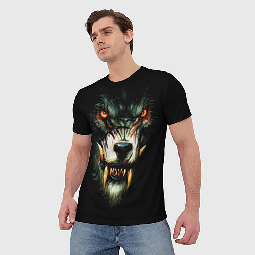 Мужская футболка Werewolf / 3D-принт – фото 3