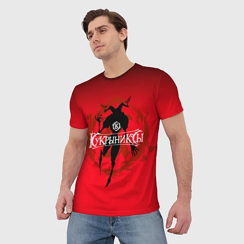 Мужская футболка Кукрыниксы: Дьявол / 3D-принт – фото 3