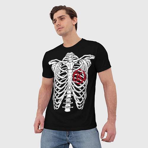 Мужская футболка Кукрыниксы: Скелет / 3D-принт – фото 3