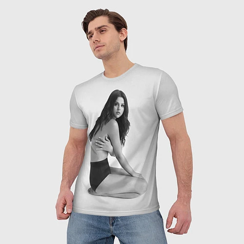 Мужская футболка Selena Gomez: Mono Style / 3D-принт – фото 3