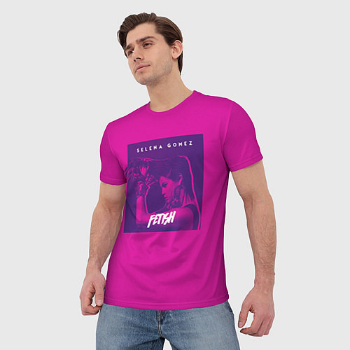 Мужская футболка Selena Gomez: Purple Fetish / 3D-принт – фото 3