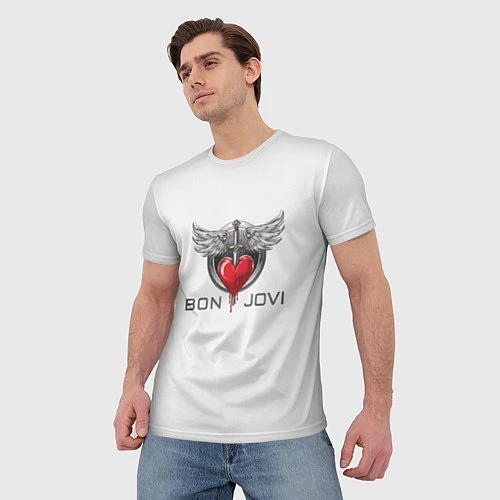 Мужская футболка Bon Jovi / 3D-принт – фото 3