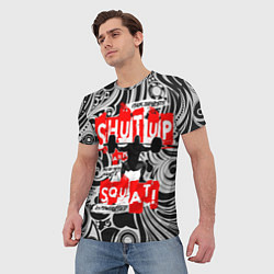 Футболка мужская Shut up & squat, цвет: 3D-принт — фото 2