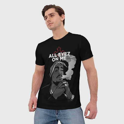 Мужская футболка 2Pac: All Eyez On me / 3D-принт – фото 3