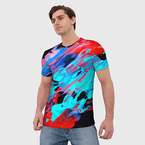 Мужская футболка Краски лета / 3D-принт – фото 3